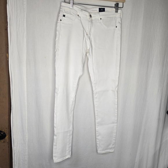 Ag Adriano Goldschmied Denim - AG Adriano Goldschmied The Legging Ankle Jeans‎ 27R White Cotton Blend Skinny
